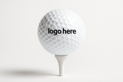 golf ball that says logo here