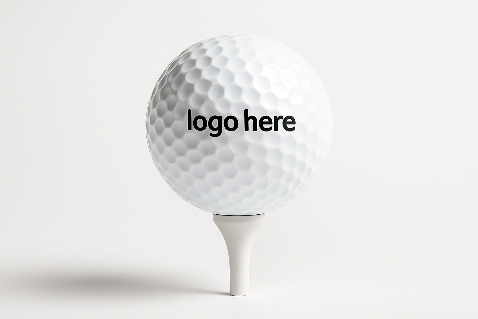 golf ball that says logo here