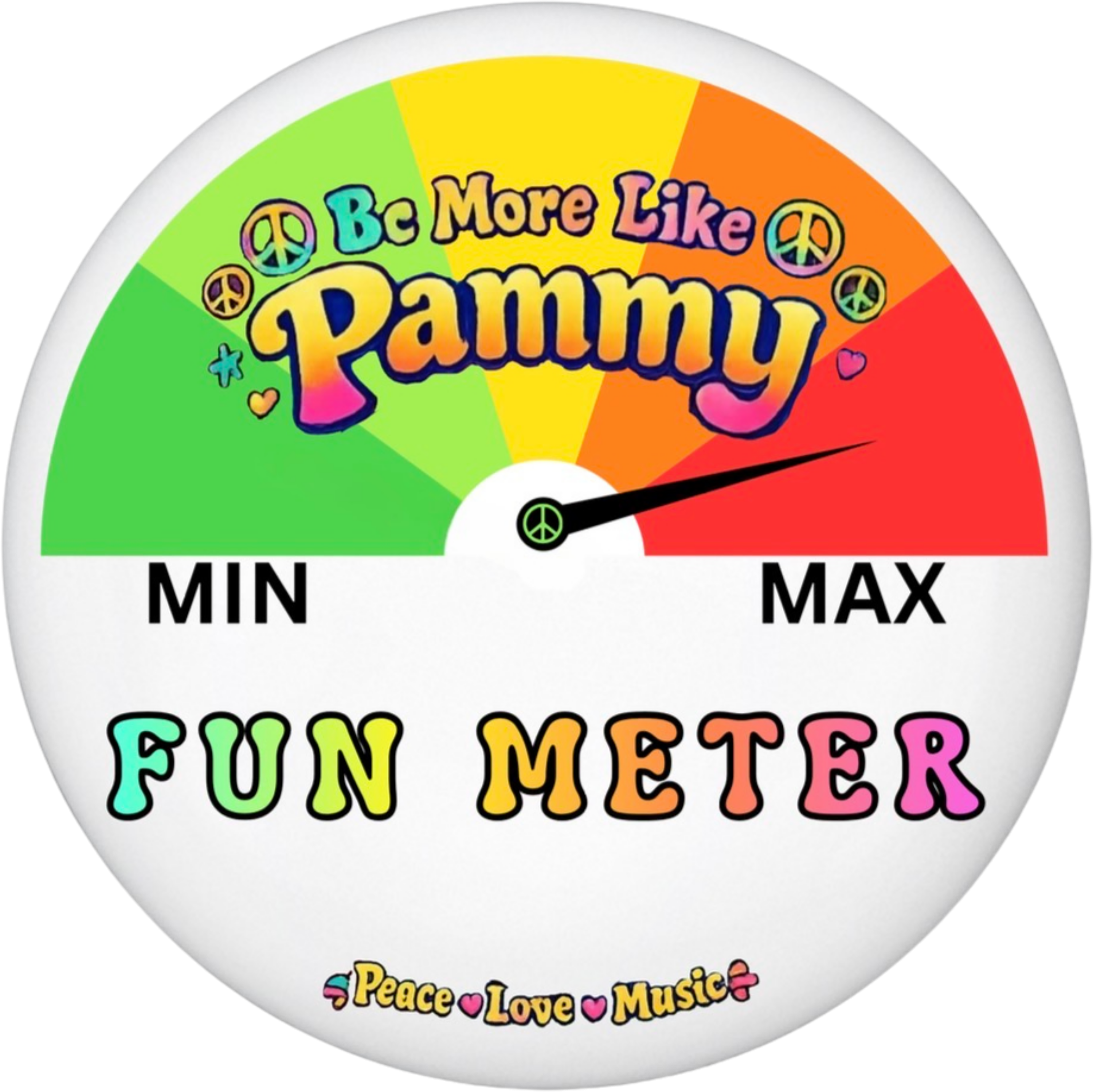 Be More Like Pammy Fun Meter Button