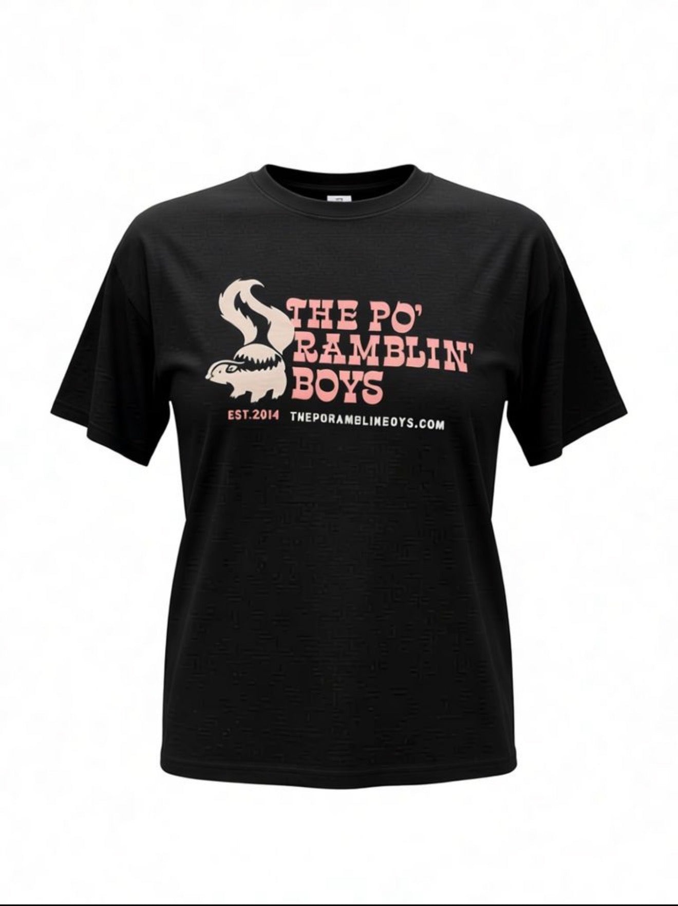 CLEARANCE ITEM: The Po’ Ramblin’ Boys Skunk T-Shirt