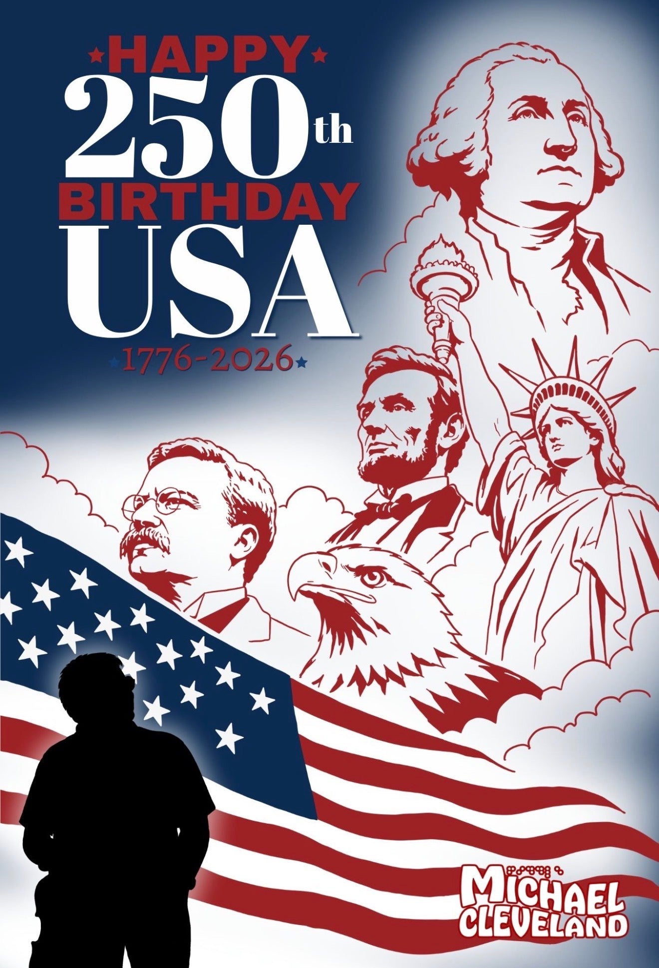 Michael Cleveland 250th Birthday USA Poster