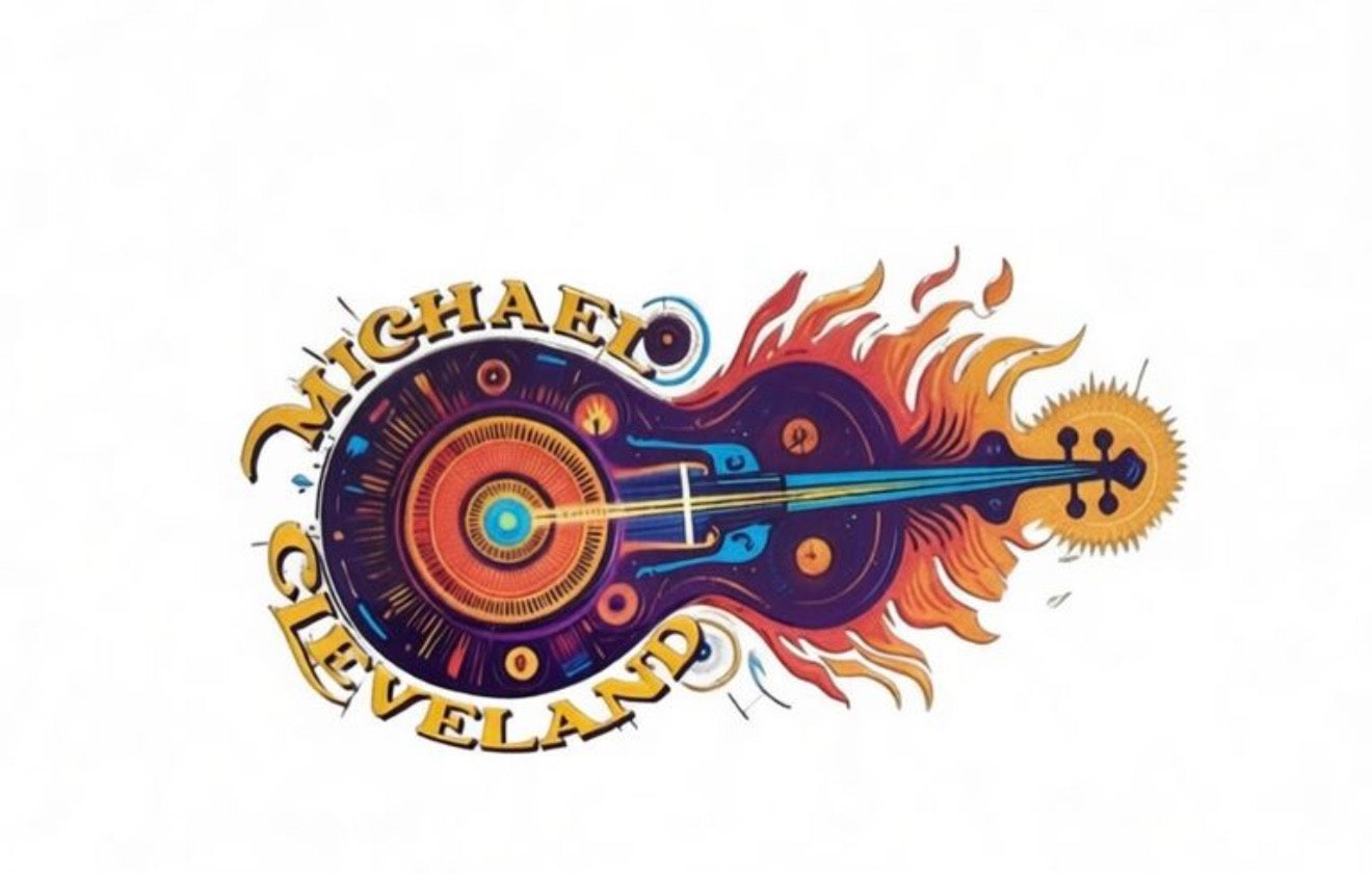 Michael Cleveland UV Flaming Fiddle Sticker