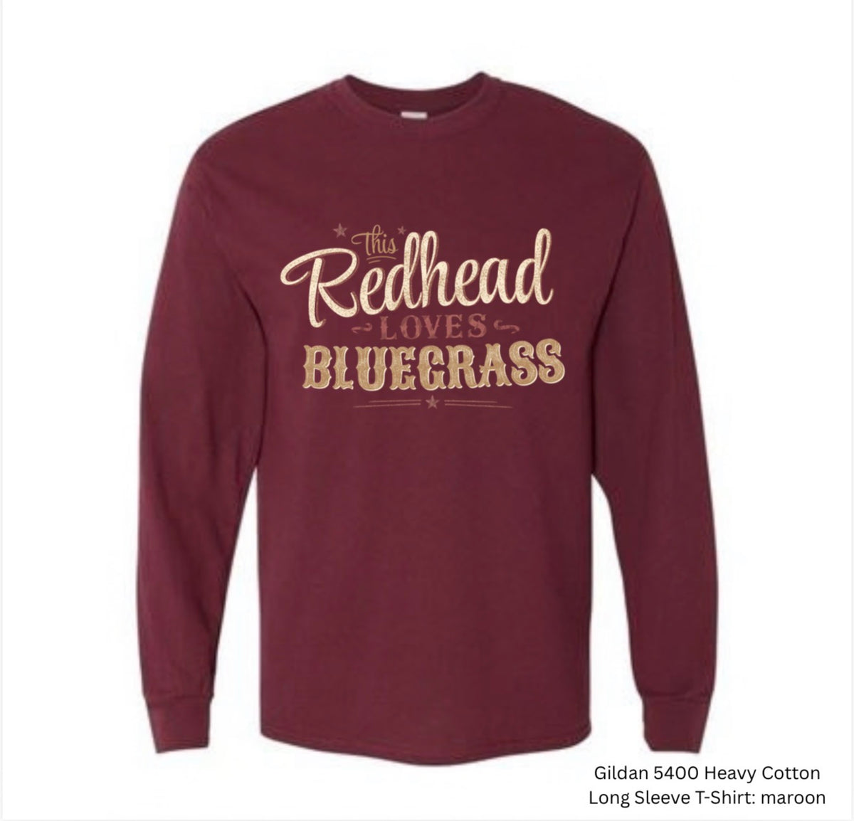 This Redhead Loves Bluegrass Long Sleeve Tee