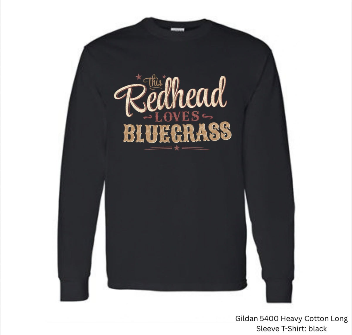 This Redhead Loves Bluegrass Long Sleeve Tee