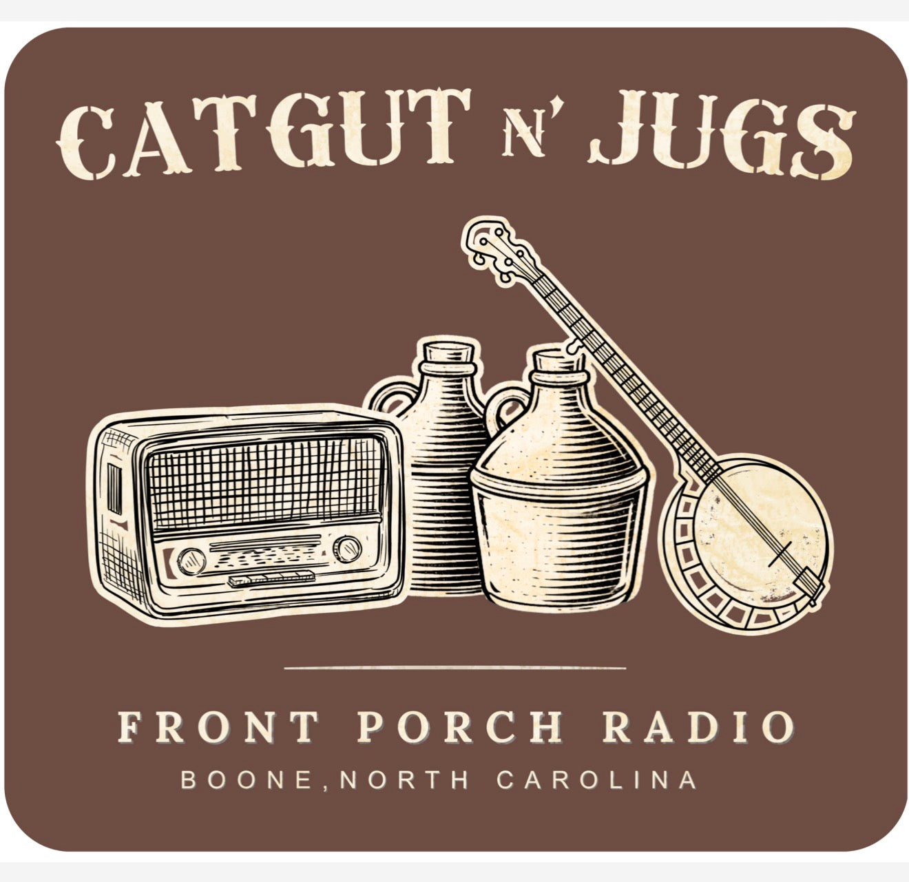 Catgut n’ Jugs Sticker