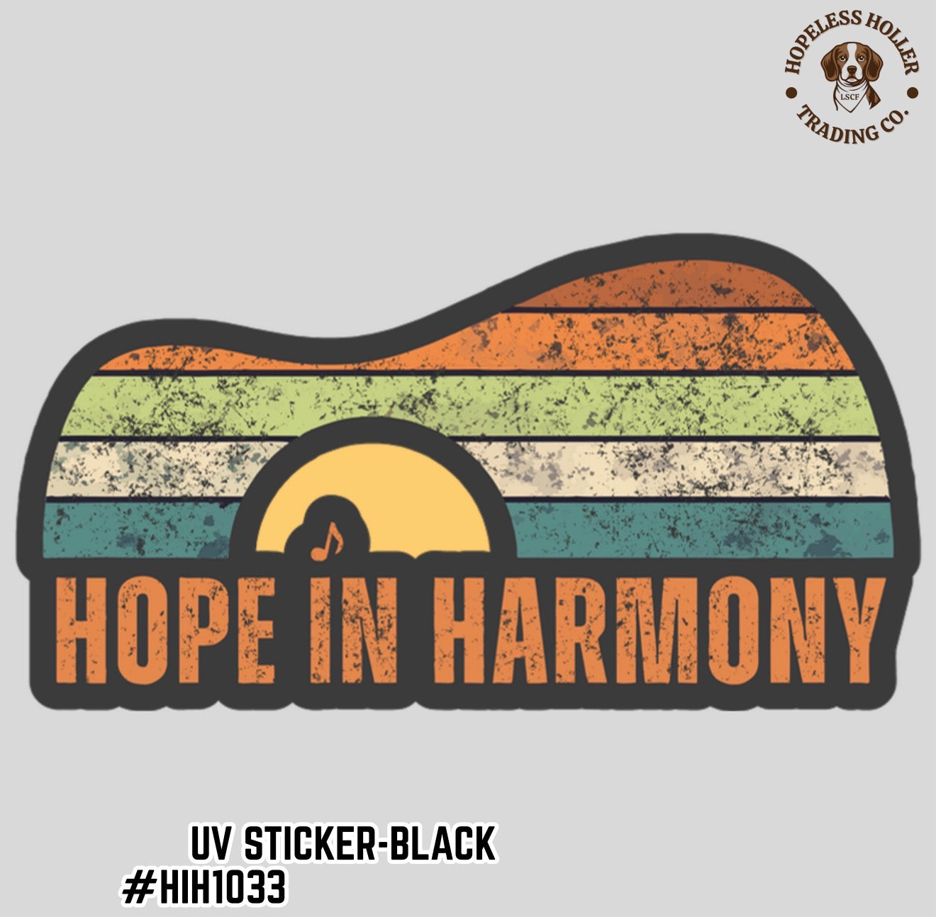 Hope In Harmony Logo UV Sticker
