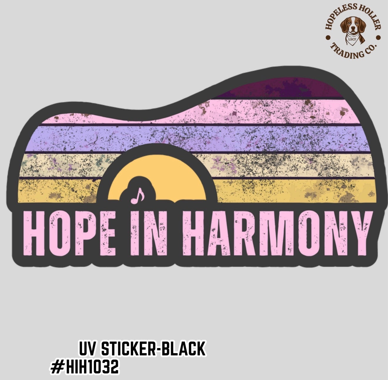 Hope In Harmony Logo UV Sticker
