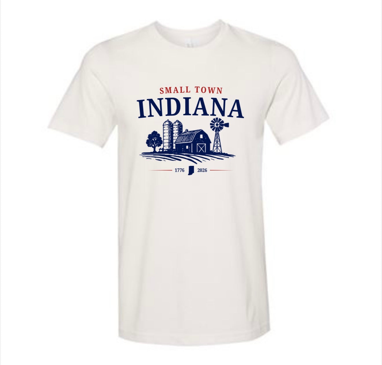 Small Town Indiana Farm Logo T-Shirt