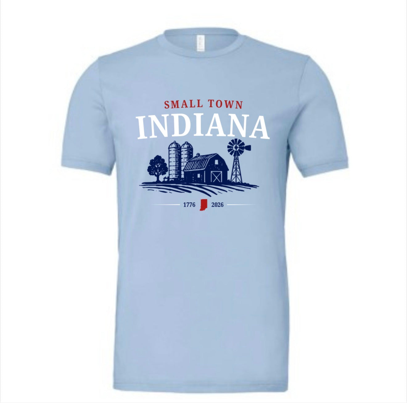 Small Town Indiana Farm Logo T-Shirt