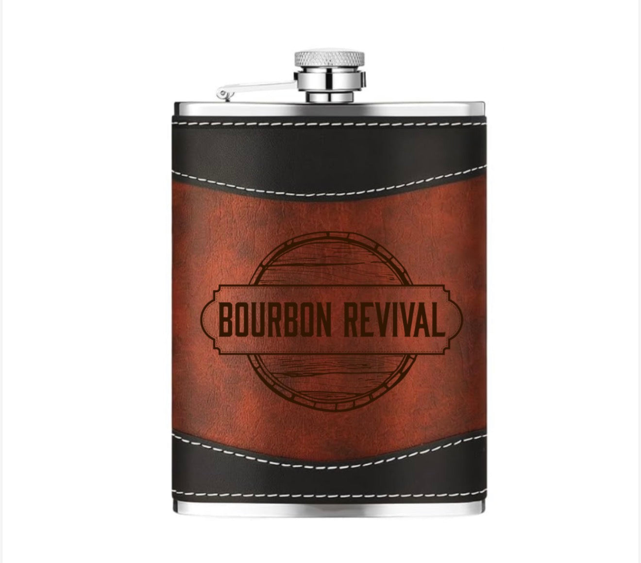 Bourbon Revival 8 oz. Leather Flask