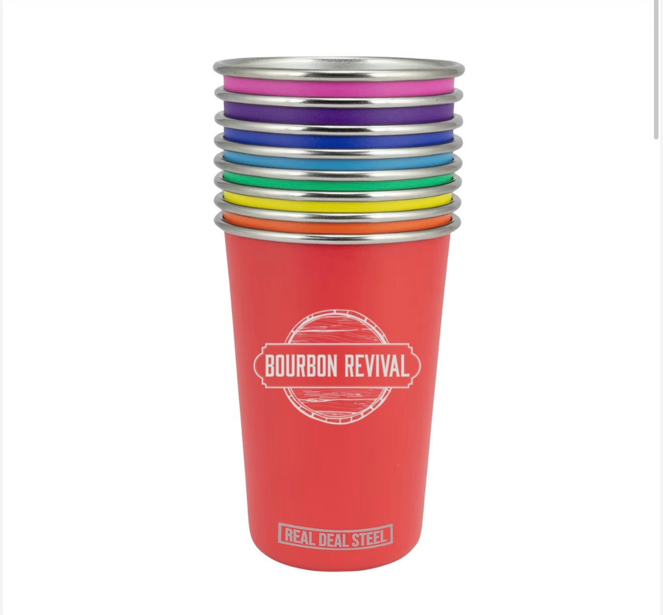 Bourbon Revival Stainless Steel Tumblers