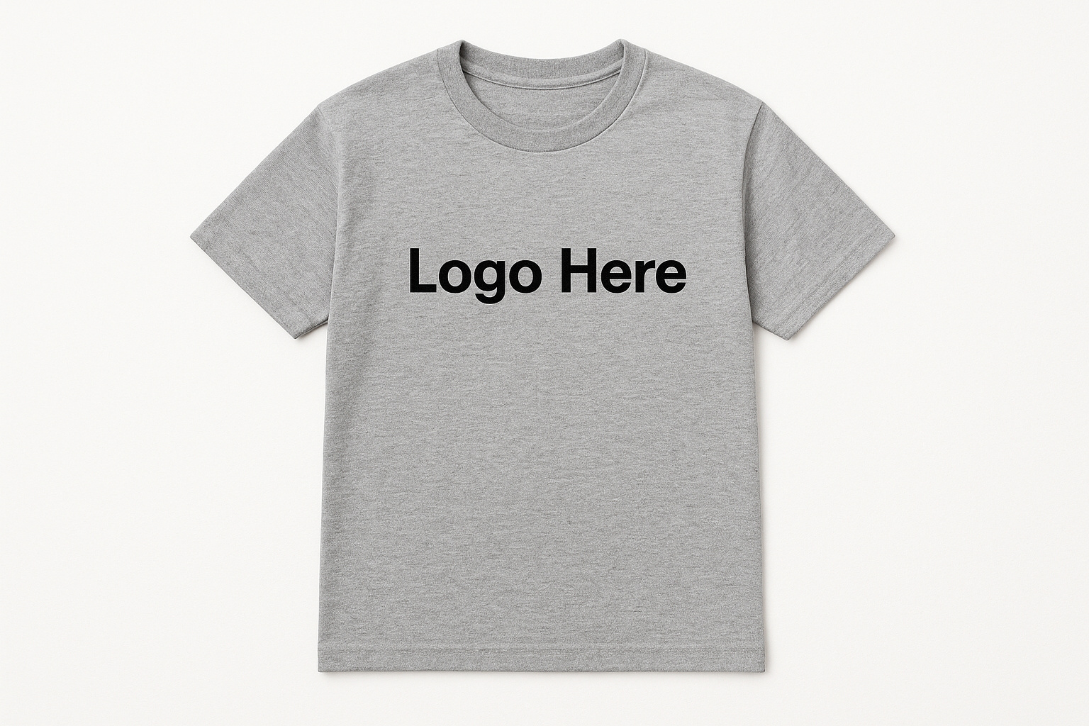 Heather Gray t-shirt that says Logo Here